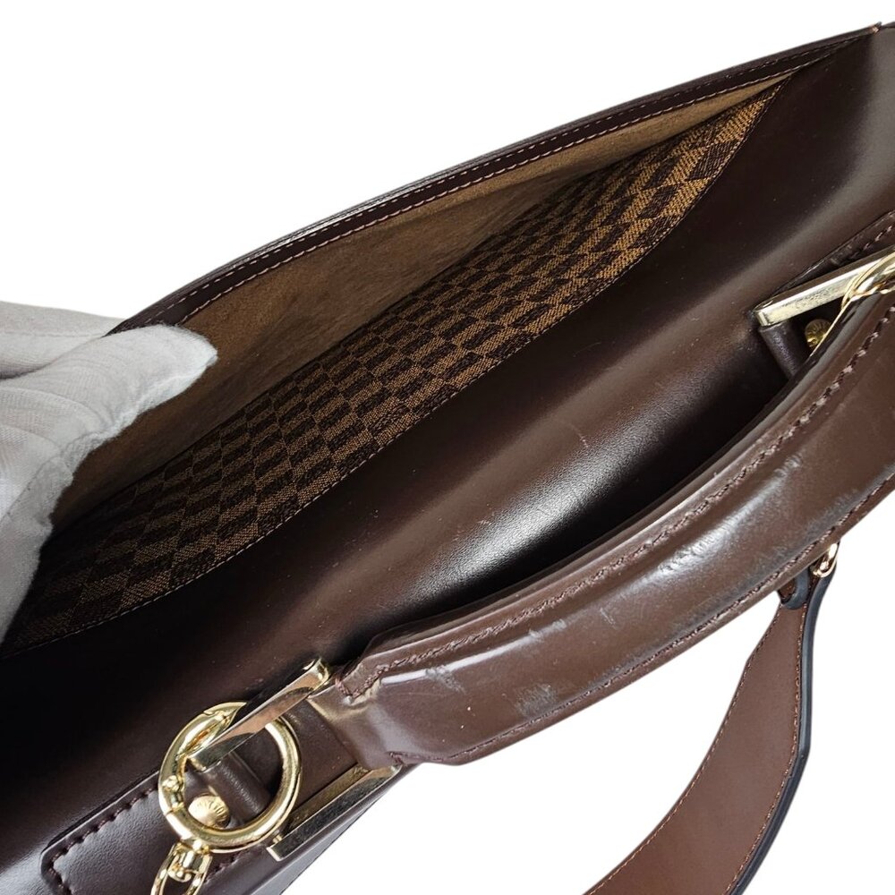 LOUIS VUITTON Damier Messenger Briefcase Mens LV Work Bag Authentic Damier LV - Picture 16 of 16